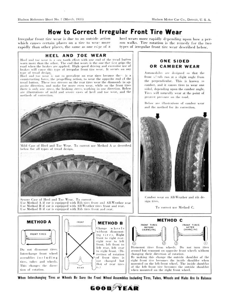 1935 Hudson Reference Sheets Page 8